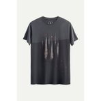 KAFT Erkek Regular Fit Tasarım T-Shirt - Flying Low