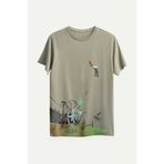 KAFT Erkek Regular Fit Tasarım T-Shirt - Straighten