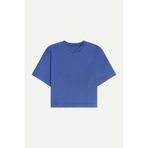 KAFT Kadın Flat Cut Crop Basic T-Shirt - Comet
