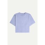 KAFT Kadın Flat Cut Crop Basic T-Shirt - Jellyfish