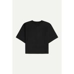 KAFT Kadın Flat Cut Crop Basic T-Shirt - Tar