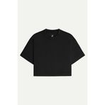KAFT Kadın Urban Cut Crop Basic T-Shirt - Tar