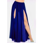 Kaftan Collection Fırfırlı Dansöz Etek - Mavi - Standart