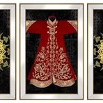 Kaftan Üç Hilal ve Tuğra Temalı 3 lü Kanvas Tablo Seti DBSANAT9720