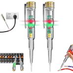 Kagen Zoroom 2 Adet 24-250 V Elektrikçi Devre Test Cihazı Kalem, Duyarlı Elektrik Test Cihazı Kalem, LED Gösterge Işığı ile Su Geçirmez (Yurt Dışından)