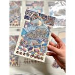Kağıt Gemi Dıy Penguen Kar Karavanı 3D Diorama Izometrik Sticker Seti/86 Adet Sticker+Karavan Kartonu