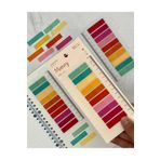 Kağıt Gemi Dükkan 10 Renkli Cetvelli Memory İndeks Sticker/İndex/Postit/Post-it/Kitap Ayracı/Not Kağıdı