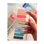 Kağıt Gemi Dükkan 10 Renkli Cetvelli Pembe Mavi Tonları İndeks Sticker/İndex/Postit/Post-it/Kitap Ayracı/Not Kağıdı