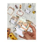 Kağıt Gemi Dükkan 3 Parça Farklı Boyutlarda Turuncu Sticky Note Set / Post-it / Bloknot / Not Kağıdı