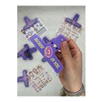 Kağıt Gemi Dükkan Because Of You Mor Renk Çok Fonksiyonlu Mıknatıslı Klips/Fotoğraf Mandalı/Kıskaç Ataş/Kitap Ayracı 1512S1110