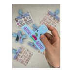 Kağıt Gemi Dükkan Cherry Mavi Renk Çok Fonksiyonlu Mıknatıslı Klips/Fotoğraf Mandalı/Kıskaç Ataş/Kitap Ayracı 1512S1113