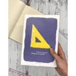 Kağıt Gemi Dükkan Gönye Desenli Çizgili 96 Yaprak Defter Ajanda Notebook Okul Defteri