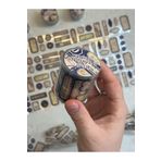 Kağıt Gemi Dükkan Memory Of Display 136 Adet Retro Lacivert Çıkartmalı Washi Bant 2m/Sticker/Masking Tape/Desenli Bant