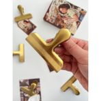 Kağıt Gemi Dükkan Metal Gold Çok Fonksiyonlu Fotoğraf Klipsi/fotoğraf Mandalı/ataş/kitap Ayracı