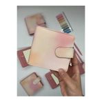 Kağıt Gemi Dükkan Mini Boy Pembe Krem Tonları Mıknatıslı PU Deri Kapaklı Sürdürülebilir Ajanda/ Planner/ Binder Defter