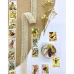 Kağıt Gemi Dükkan Pul Arılı 5m Tek Tek Çıkartmalı Sticker Washi Bant Defter Süsleme Kendinden Yapışkanlı