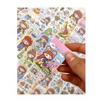 Kağıt Gemi Dükkan Sevimli Kız Pembe Renk 50 Yaprak Mini Defter Sticker/Etiket/Çıkartma/Bullet Journal/Defter Süsleme Pembe 1512S530
