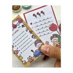 Kağıt Gemi Dükkan Sevimli Kız Sarı Ve Kırmızı 2'Li Postit Set/Mini Not Kağıdı/Bullet Journal 1512S175