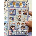 Kağıt Gemi Dükkan Sevimli Tatlı Dükkanı 60 Adet Şeffaf Pet Mavi Sticker Set /Etiket/Çıkartma / Su Geçirmez / Bullet Journal