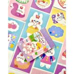 Kağıt Gemi Dükkan Sevimli Tavşan 50 Yaprak Mor Defter Sticker /Etiket/Çıkartma/Bullet Journal Defter Süsleme Scrapbook