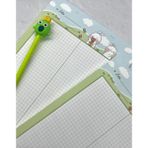 Kağıt Gemi Dükkan Sevimli Tavşanlar Yeşil B5 Not Defteri / Scrapbook / Planlayıcı / Notebook / Bullet Journal