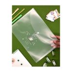 Kağıt Gemi Dükkan Universe Eternal Harbor Kedi ve Uzay Desen Çıtçıtlı A4 Şeffaf Dosya/Belge Dosyası/Düzenleyici