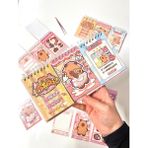 Kağıt Gemi Kapibara Kombin Günlüğü 3bölüm 42YAPRAK Oyun ve Görev Tamamla Aktivite Sticker Seti/etiket/çıkartma