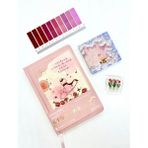 Kağıt Gemi Küçük Prens Temalı Journal Seti Pembe Renk Defter/ Postit/ Bordo Indeks Pembe Lale Klips
