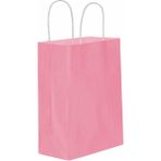 Kağıt Hediye Çantası Düz Renk Battal Boy 31X41 CM (25 Adet) Pembe