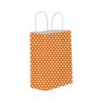 Kağıt Hediye Çantası Puantiyeli Büyük Boy 25X31 CM (25 Adet) Puantiyeli Turuncu