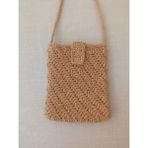 Kağıt Ip Omuz Çantası - en :17 cm boy : 21cm askı :128cm - Saman Sarısı