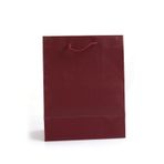 Kağıt İp Saplı Çanta Bordo 18X10X23 İthal(12'Li)-Kağıt İp Saplı Çanta Bordo 18X