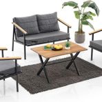 Kagu Berta Bahçe-Balkon-Kafe Metal Koltuk Takımı Sehpalı