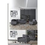 Kagu Corner Flavia Plus Köşe Takımı Berjerli Koyu Gri