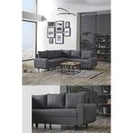 Kagu Corner Flavia Plus Köşe Takımı Koyu Gri