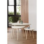 Kagu Mdf Alvin 3'lü Zigon Orta Sehpa Beyaz MDF Malzeme ile Fonksiyonel Tasarım Derinlik 45 cm