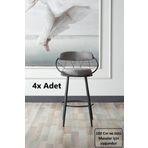 Kagu Relax Plus Tel Sandalye Mutfak-Cafe 4'Lü