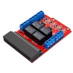 Kahdsvby 4 Kanal 5V Mikrobit Röle Modülü Kalkanı Yüksek Tetikleme Programlama Çocuklar için Eğitici Öğretim Mikrobit Genişletme Kartı Kendin Yap Programlama Öğrenme Parçaları
