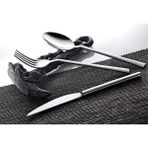 Kahramanlar 60 Parça Ege Gri Çatal Kaşık Bıçak Takımı