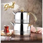 Kahramanlar Enza Line Gold Orta Boy Çaydanlık Takımı