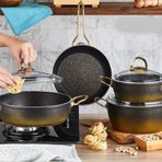 Kahramanlar Fiesta Gold 7 Parça Tencere Seti
