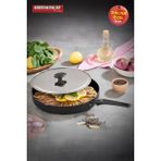 Kahramanlar Fish Master 32 cm Siyah Kapaklı Balık Tavası