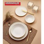 Kahramanlar Katre Gold 12 Kisilik 55 Parca Porselen Yemek Takımı