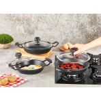 Kahramanlar Motto Serisi 3 Lü 3505 Sahan Seti 18-20-22Cm Antrasit
