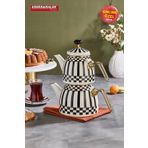 Kahramanlar Prime Cream Emaye Çaydanlık Takımı