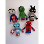 Kahramanlar Takımı Parmak Kuklaları Amigurumi Organik Oyuncak