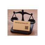 Kahramanmaraş 3D Adalet Terazisi Figürlü Masaüstü Kartvizitlik