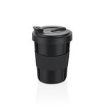 Kahve Bardağı 550 ml, Siyah, BPA İçermeyen Plastik, Isıya Dayanıklı, Modern Tasarım, Sıcak İçecekler için, 9.8 x 9.8 x 13.5 cm