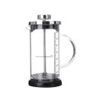 Kahve / Çay Brewer Pot Maker Su Isıya Dayanıklı Paslanmaz Çelik Cam Piston Cezve Ölçekli 350ML | Kahve Tencere