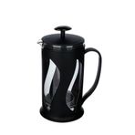 Kahve & Çay Presi, Paslanmaz Metal Süzgeçli Coffee French Press, Bitki Çayı Demliği (Siyah)